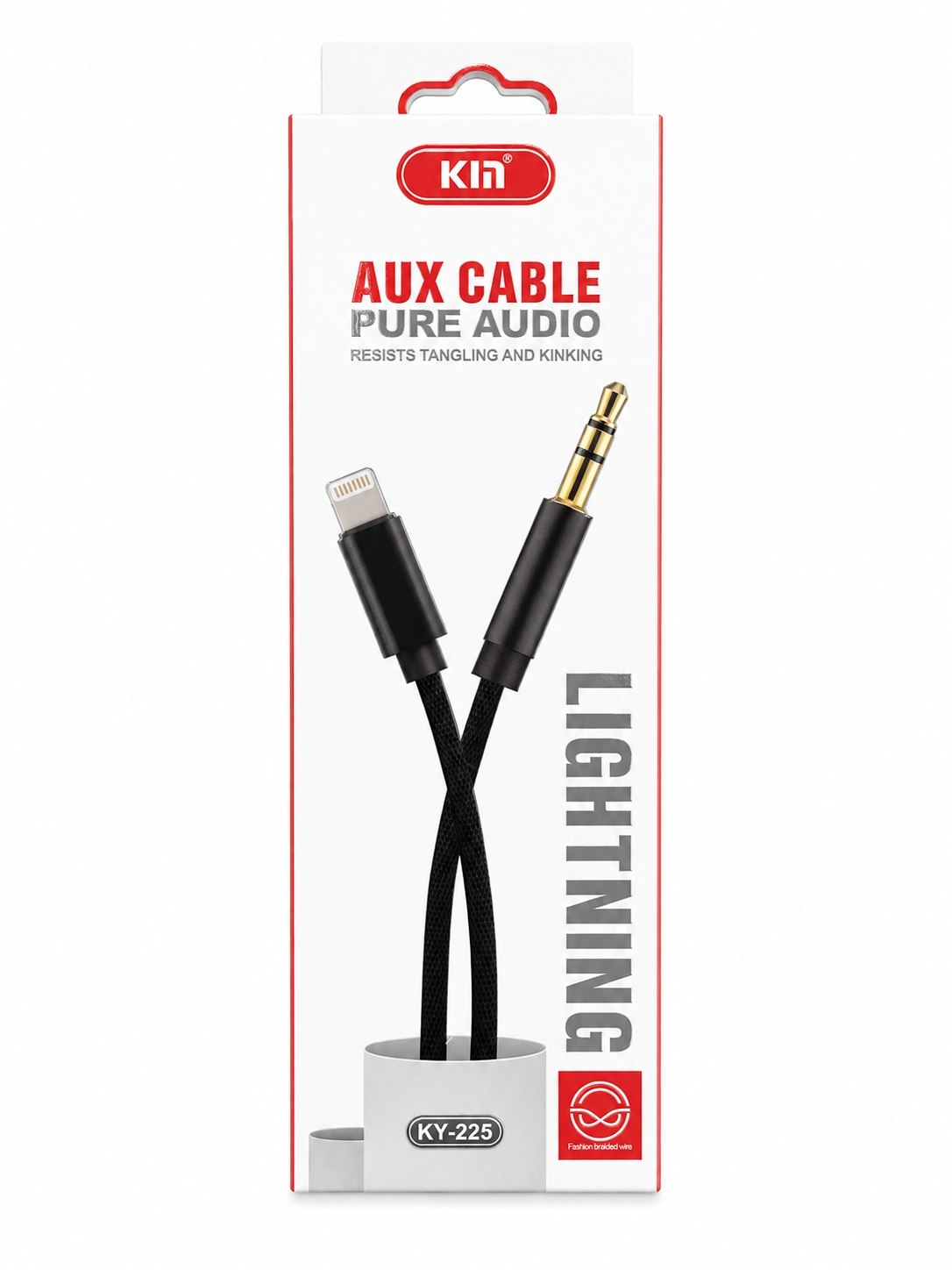 کابل (AUX)تبدیل Lightning به AUX 3.5 میلیمتری کین مدل KY-225 مدل - Image 2